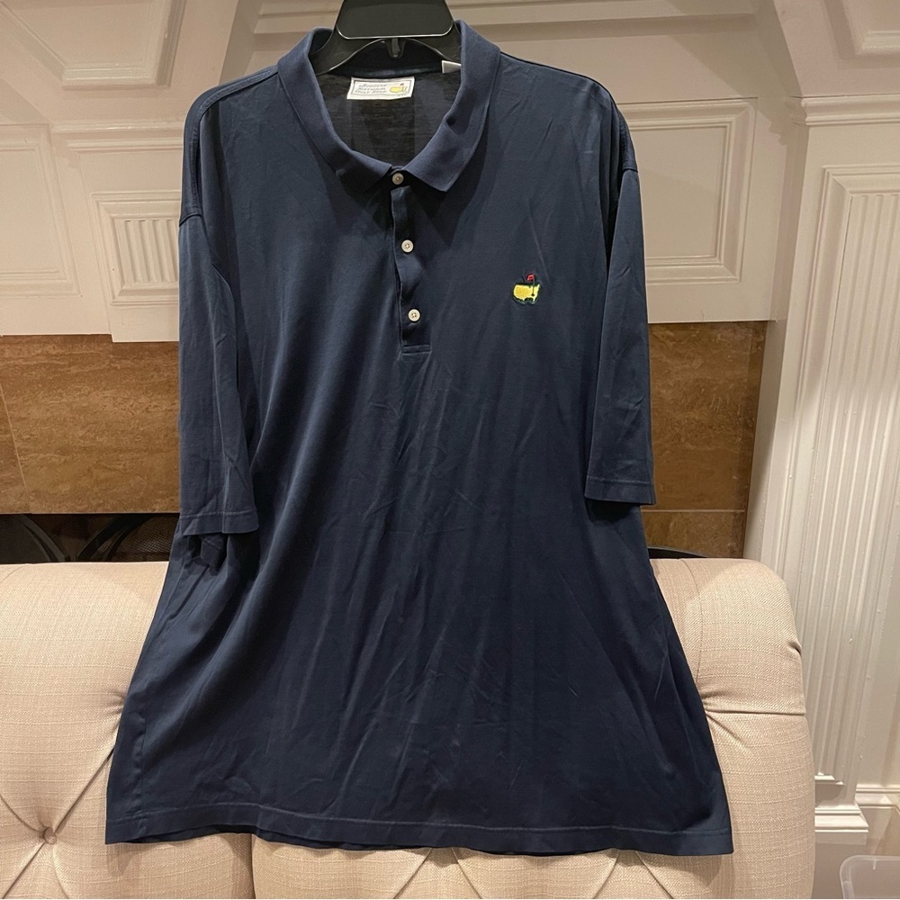 Masters Collection Dark Blue Golf Shirt 60’s Two-Ply Mercerized Cotton Size XXL